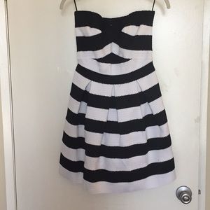 Strapless Black and White dress